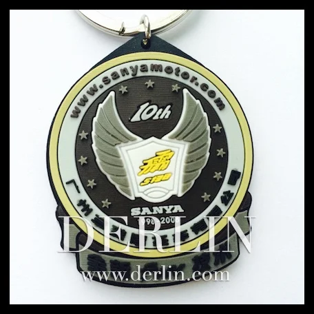 Customised Rubber Patch Silicon Label Key Chain Keyring
