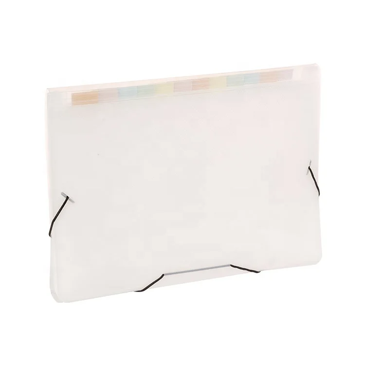 PP Transparent A4 Letter Size 13 Pocket Expanding File with Elastic Closure