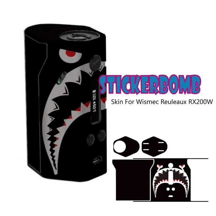 vaporizer skin wraps Skin Decal Wrap for rx 200 battery in stock