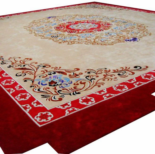 Chinese Wool And Silk Hand Tufted Carpet Rugs Handmade Wool Carpet