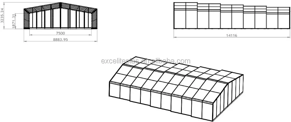 Садовый алюминиевый каркас из поликарбонатного листа, телескопический корпус для бассейна, крыша для защиты детей