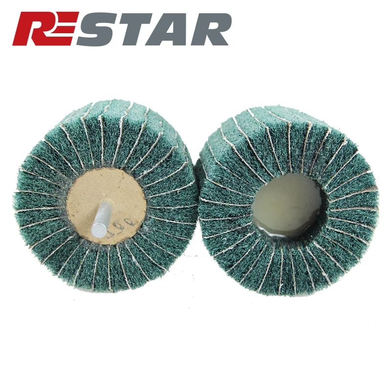 
60x40x6mm Non woven Flap wheel with shaft For Stainless Steel Sink 