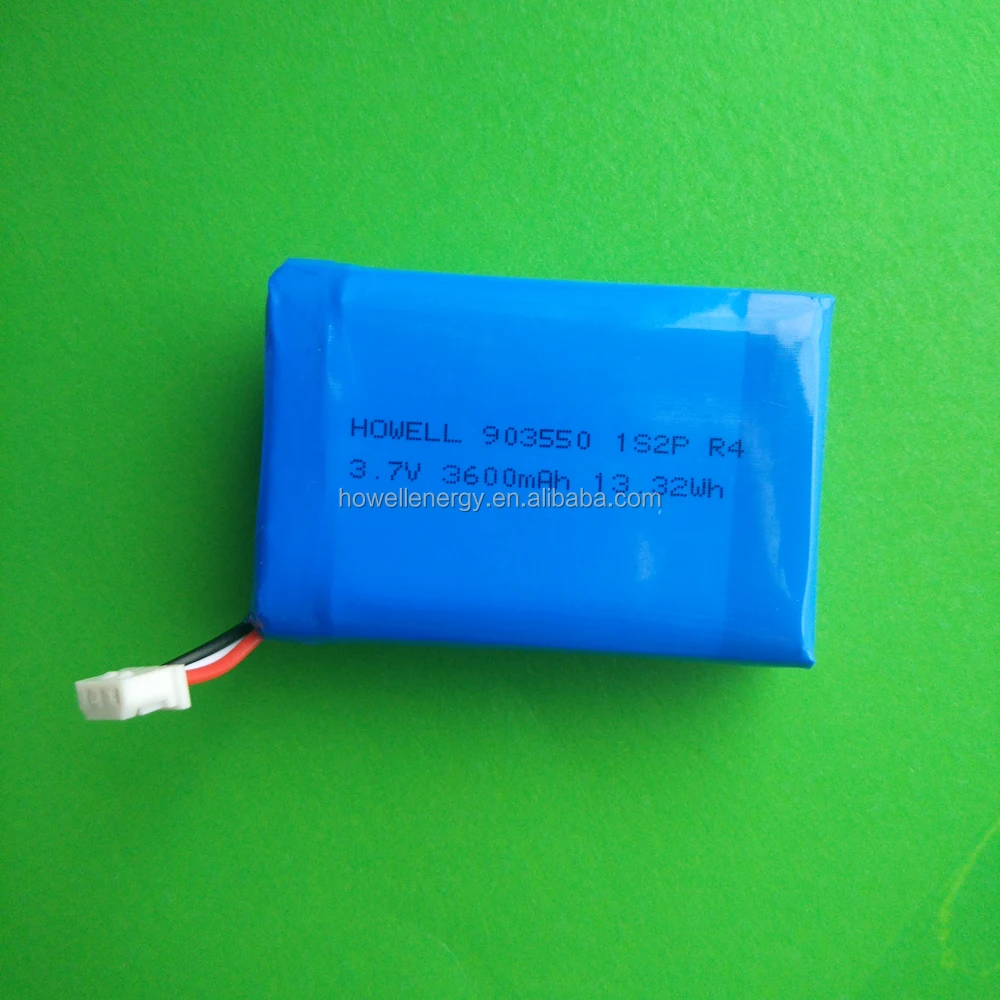 li ion 903550 lithium polymer 3.7v 7.4v 3600mah battery