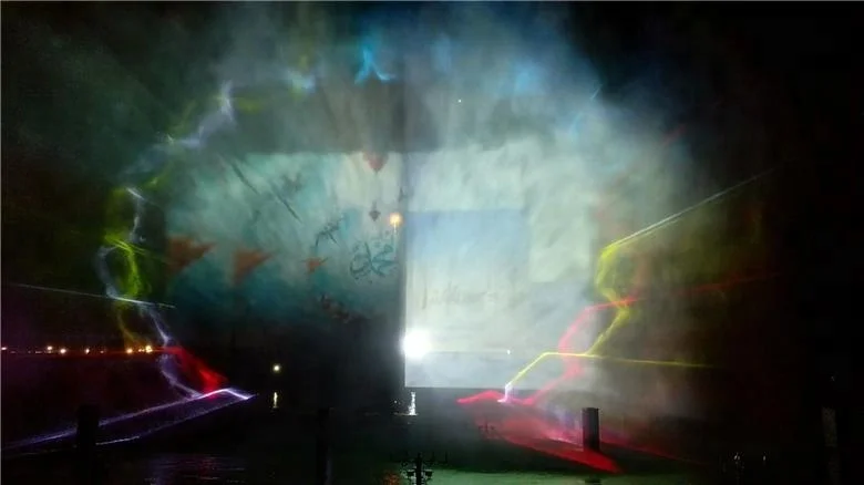 [CE & ISO Certified] video show musical laser water screen