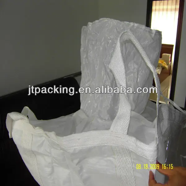 1000kg Plastic Jumbo Bags 1000kg For Carbon-white Big Packing Bags For Milk Powder pp jumbo black bag with four hand