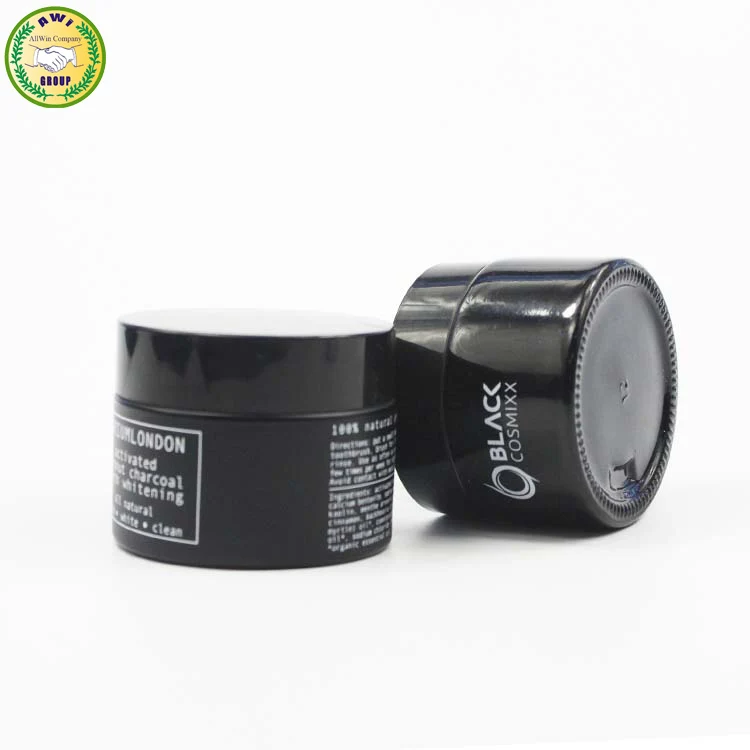 matte black cosmetic glass jars wholesale sunscreen glass cream jar 30g 50g 60g 100g with metal lids