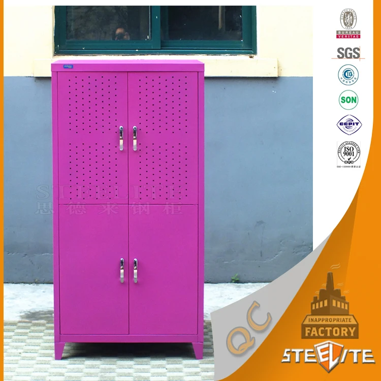 Home decor waterproof 4 door steel kitchen cabinet dish rack/storage cabinets metal locker with air vent