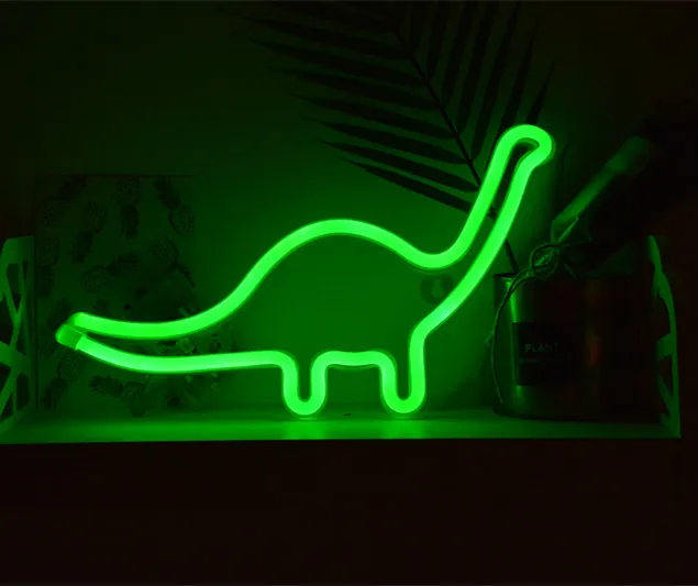 
Battery operated led kids gifts dinosaur night light neon wall lamp for room decoration designer led light 
