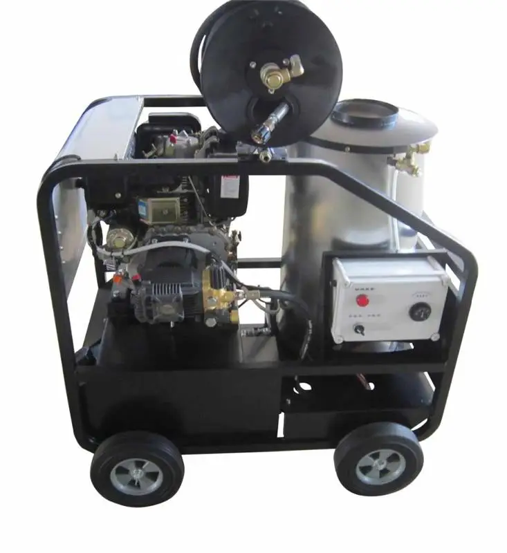 10HP diesel hot water high pressure washer with hose reel