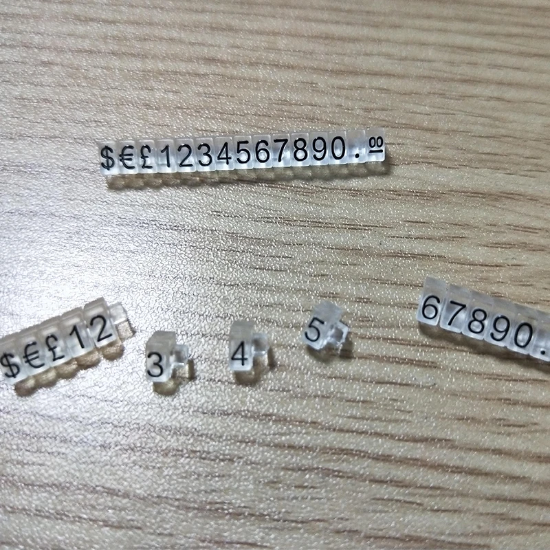 top quality clear US dollar jewelry Pound Euro pricing sign price tag cube display for watch sunglass  stores