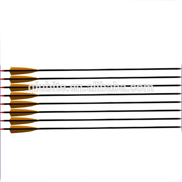 For sale ID6.2mm mixed carbon fiber arrow, arrows with real turkey feather for hunting and archery