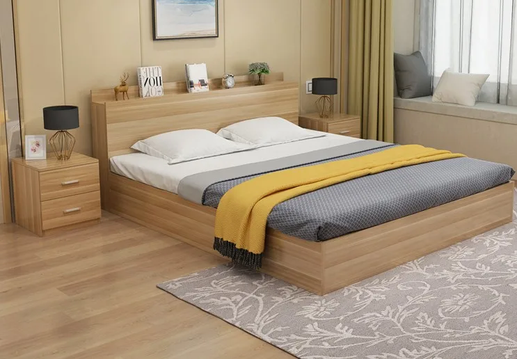 melamine furniture latest designs double bed with good price
