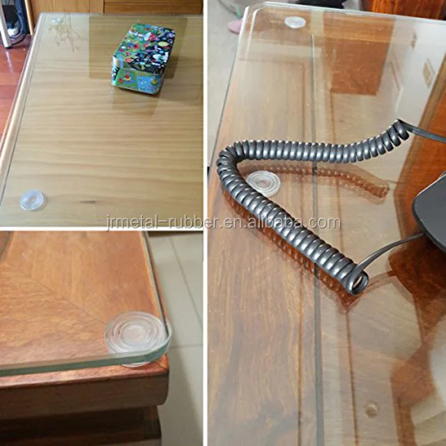 customized silicone spacer conductive clear silicone rubber bumper pads for glass table