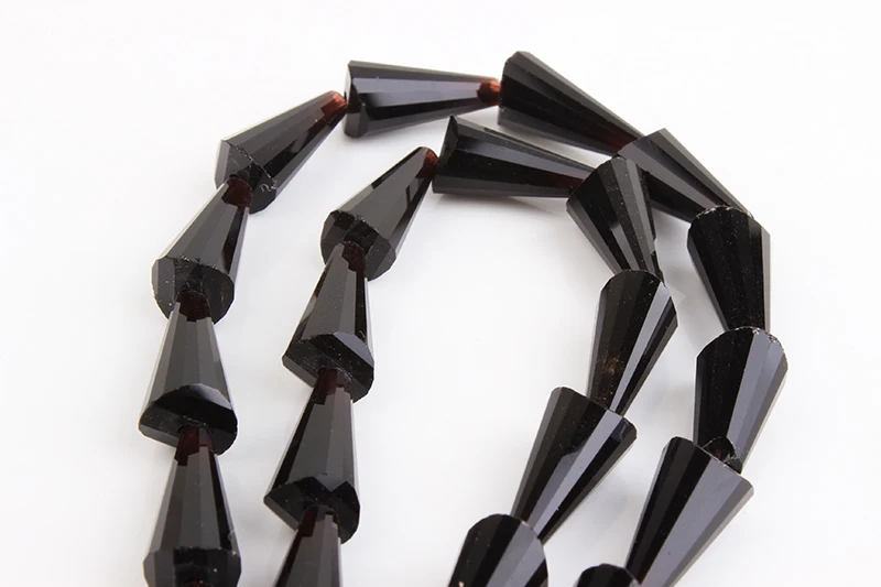 High quality jewelry clear faceted teardrop shape murano pendant glass beads for necklace