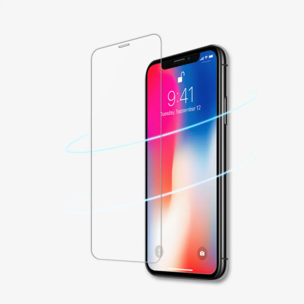 
For iPhone X crystal clear tempered glasses screen protectors with Easy Installation factory price 5.8 inch 6.1inch 6.5 inch  (60810403119)