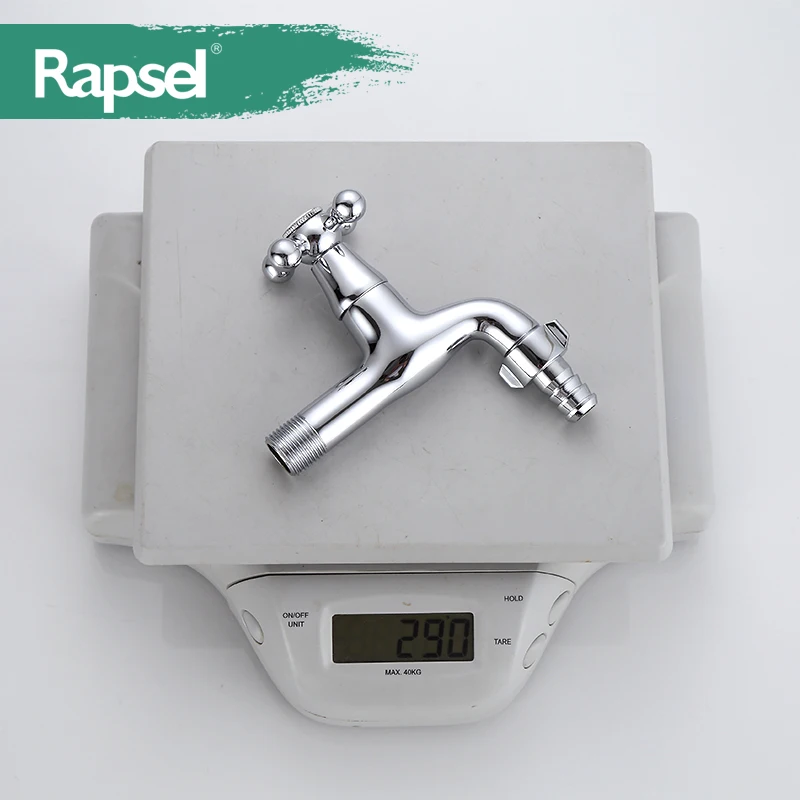 Chinese Manufacturer Rapsel Wall Mounted Washing Machine Tap Brass Chrome Bib cock