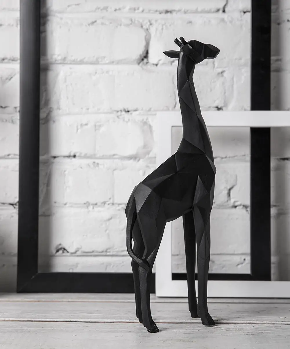Cheap Home Decoration Pieces Cute Animal Statue Giraffe Sculpture Animal Decoration