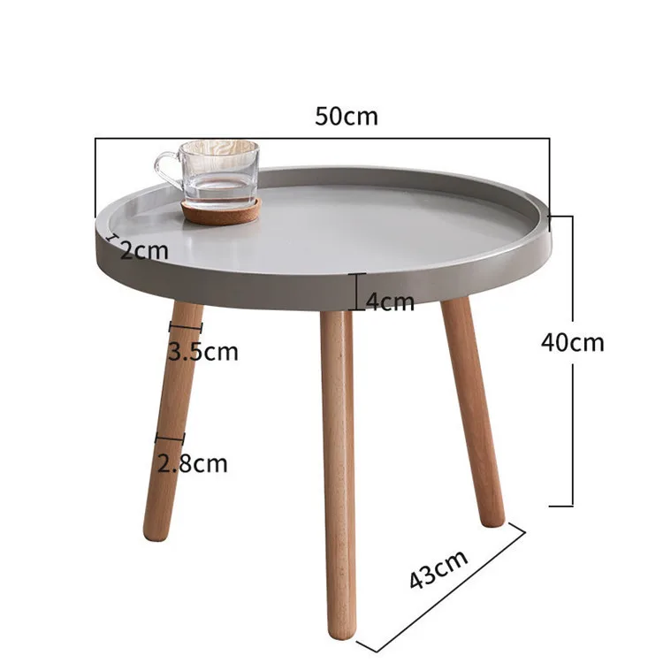 Nordic Small Round Table Mini Coffee Table Modern Minimalist Sofa Side Corner Several Balcony Bedside White Table