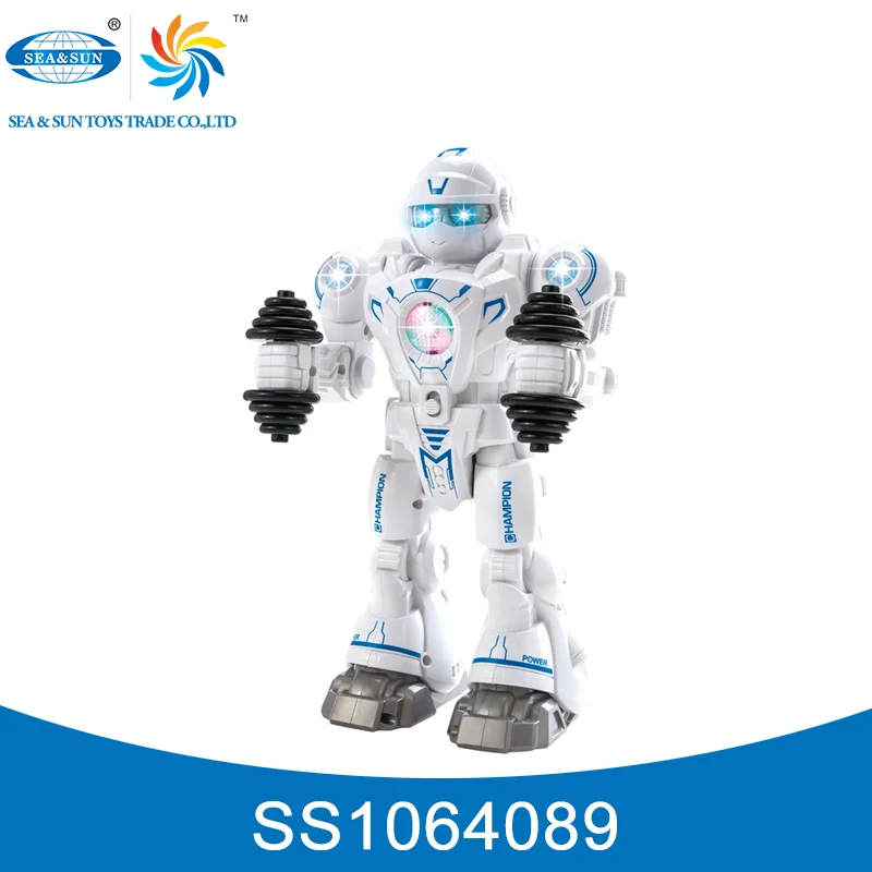 Kids B/O electric athletes humanoid robot toy with light and music (2 colors)