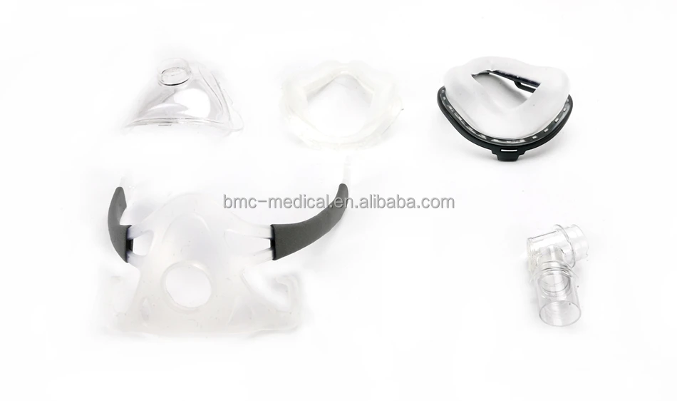 Bmc F1a Full Face Mask Realistic Silicone Gel Masks Mouth & Nose For Sleep Snoring Health Care S/M/L Medical Treatment Mask