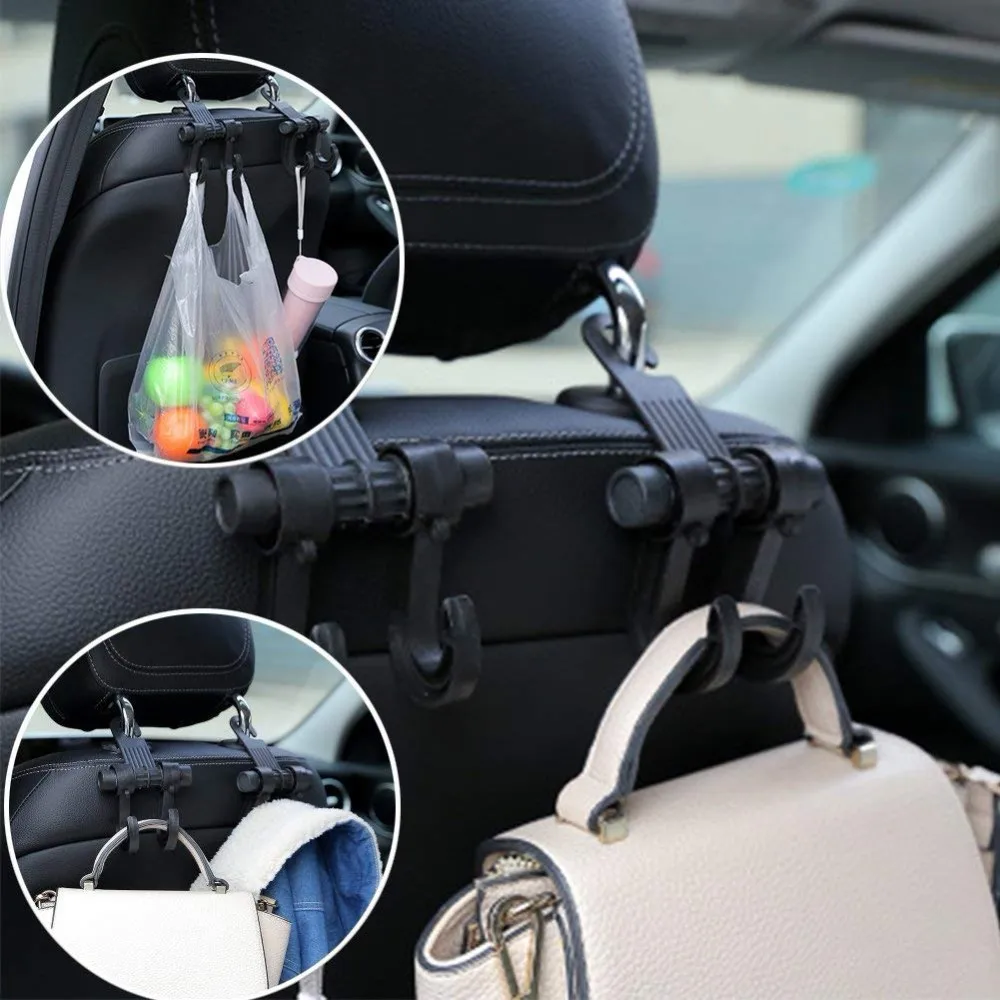 Multi-purpose Car Back Seat Headrest Hanger / Auto Car Seat Organizer Bag Hook Holder
