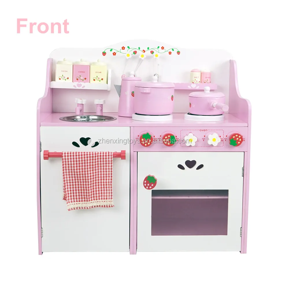 
Cute japanese designs wood kids kitchen set toy 