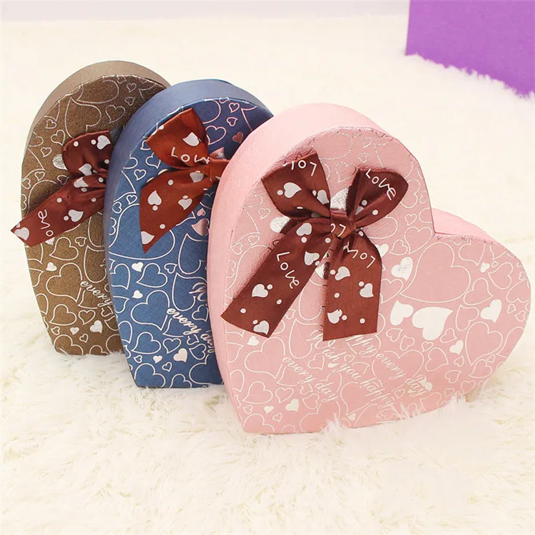 
Hot Sale Templates Paper Box Design Heart Shape Black Chocolates Packaging Box 