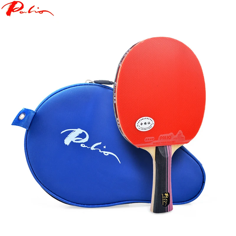 Palio 3 Star 5 Layers Wood 2 Layers Carton Carbon Table Tennis Racket ITTF AK47 Rubber Wholesale Racket Table Tennis