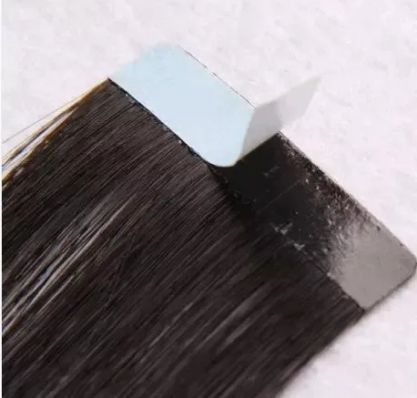 Best russian virgin hair #1B glam seamless tape hair extensions human