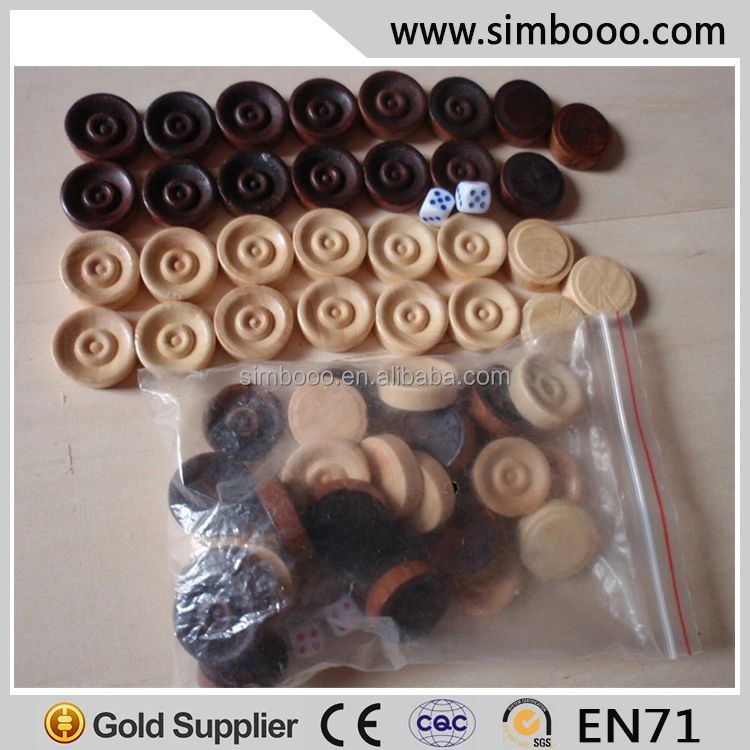 
Two Colors Wooden Chess Pieces Backgammon Chessman Giant Chess Game 