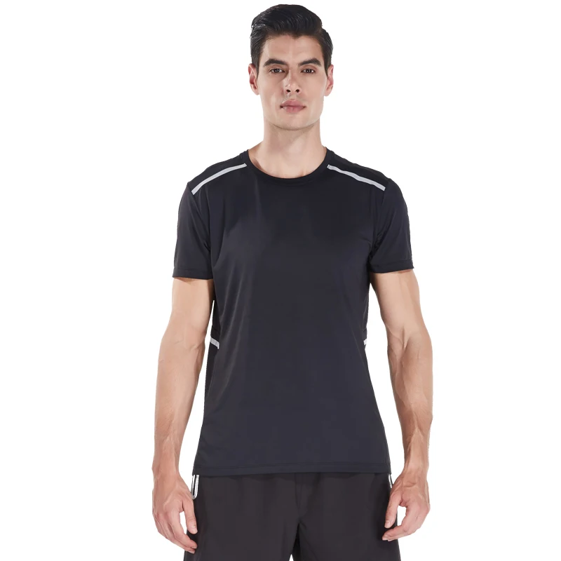 Mens Fitness Apparel Custom Sports Shirt 86% Polyester 14% Spandex Quick Dry Workout Clothing Sportswear Men Fitness & Yoga Wear