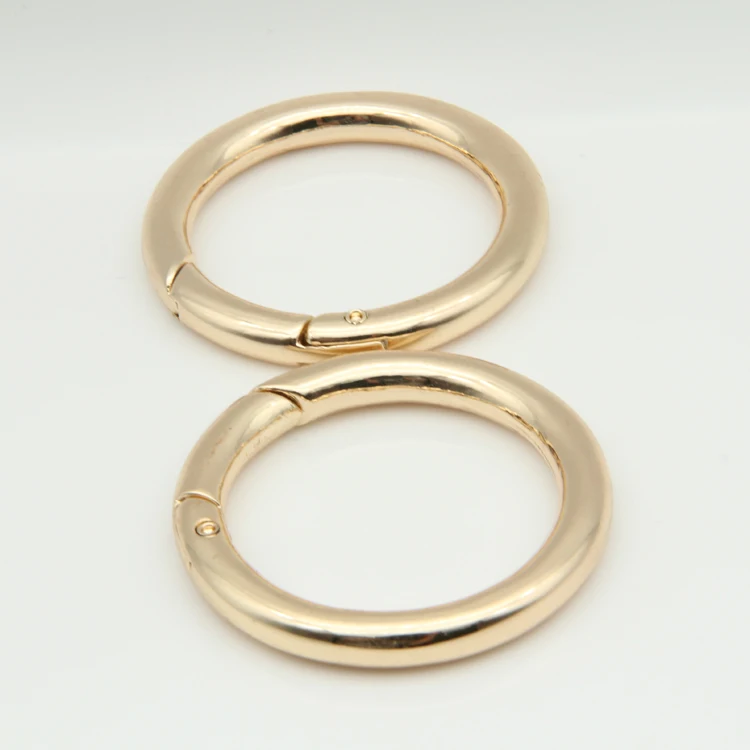 High End Mini Round Shape Metal Spring Gate Ring For Handbag Accessories