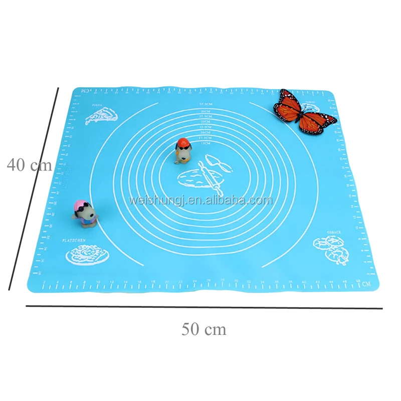 Food grade flexible pastry mat oven heat resistant reusable rubber silicone baking sheet