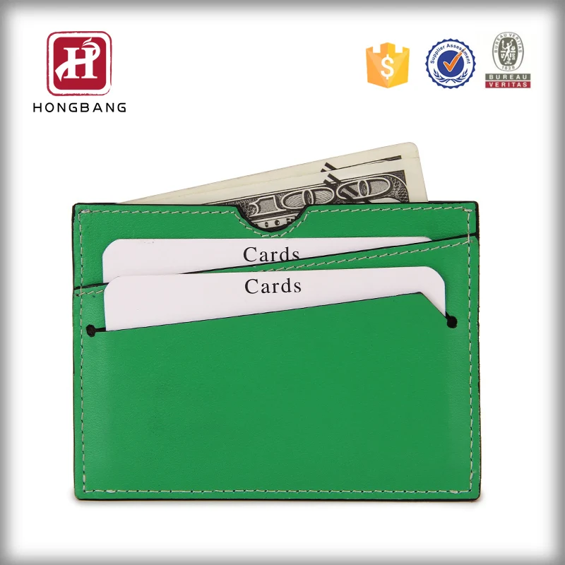 Front Pocket Cheap Price Slim Men RFID Blocking PU Leather Credit Card Holder