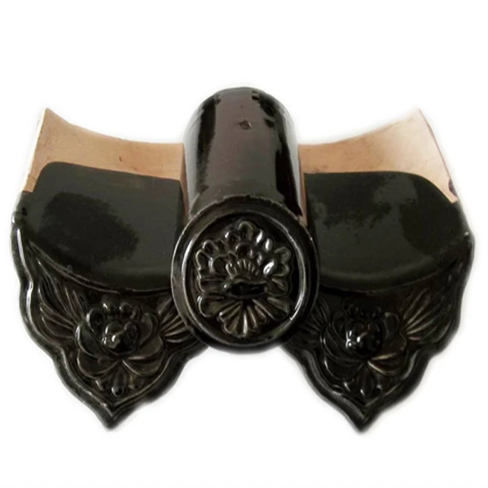 Chinese classical glazed black roof tiles