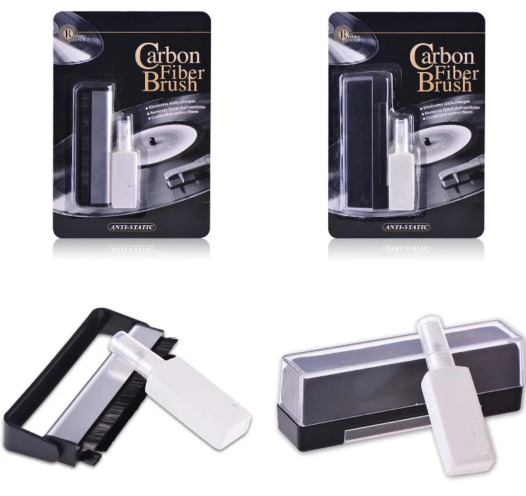 Vinyl Record Deep Cleaner Velvet Brush Liquid Solution Cleaning KIT