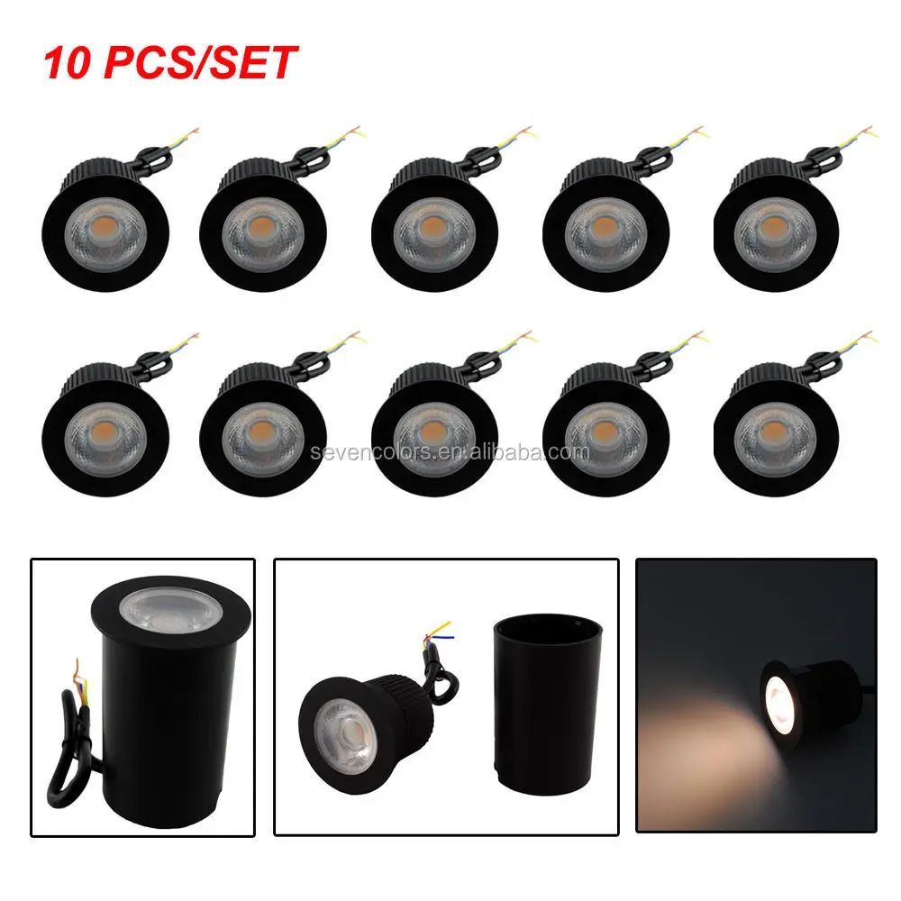 Round IP67 Outdoor Garden Lighting LED Step Light 120V In concrete Recessed (SC-F112A)