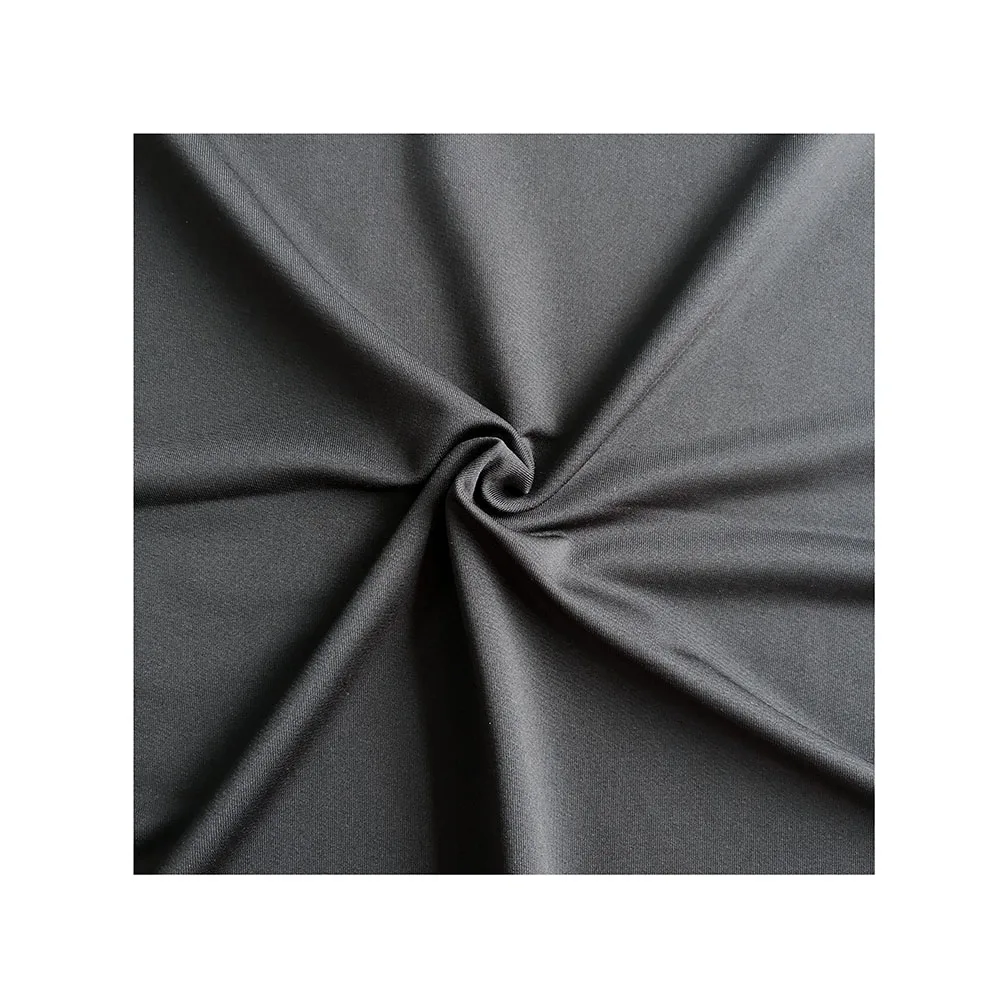 
Eco friendly 90% polyester 10% spandex single jersey fabric ribbed stocklot for wholesale men jogger sweatpants RTS PS1Y2 