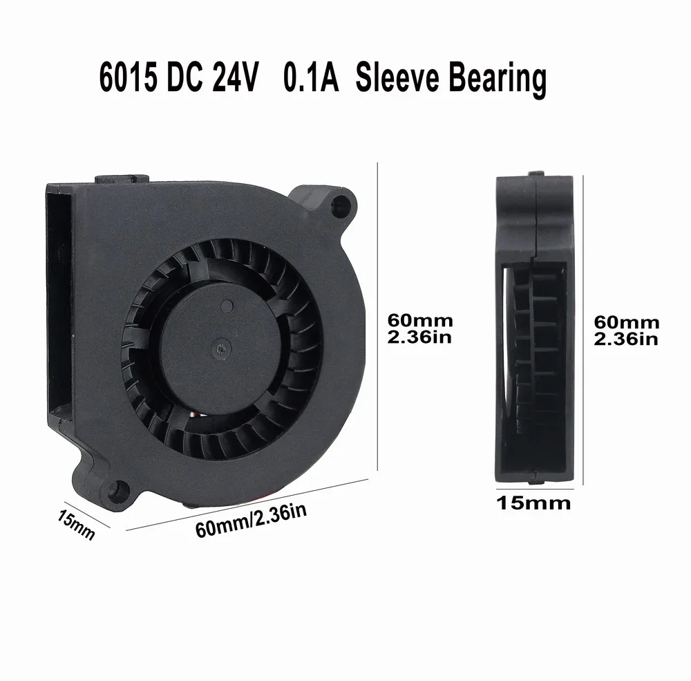 Gdstime GDB6015 60x60x15 мм 60 мм 6 см Подшипник Втулки 24 В постоянного тока бесшумный осевой вентилятор охлаждения