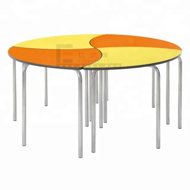 Colorful Kindergarten Classroom Furniture Wooden Kids Reading Table