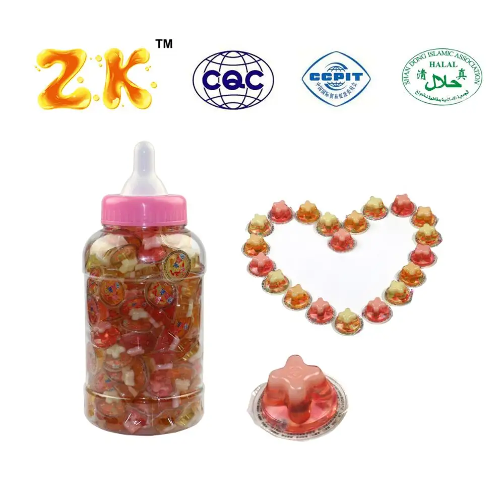 Factory wholesale 15g mini cup jelly Feeding Bottle packing coconut soft jelly fruit cup