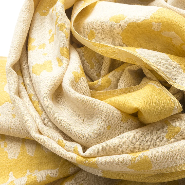 
OEM Available High Quality Custom Jacquard Women 100% Wool Scarf 