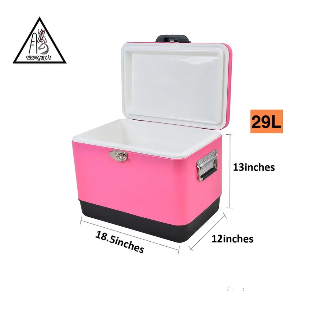 Custom logo 7L 15L 20L 30L 51L ice box cooler retro metal corona outdoor beer cooler box