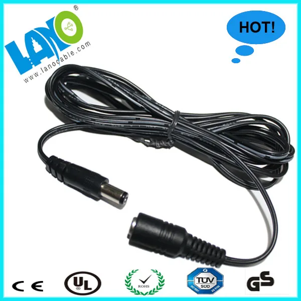 2.5mm electrical cable 5.5/2.5mm men and women dc cable for CCTV systems, laptop