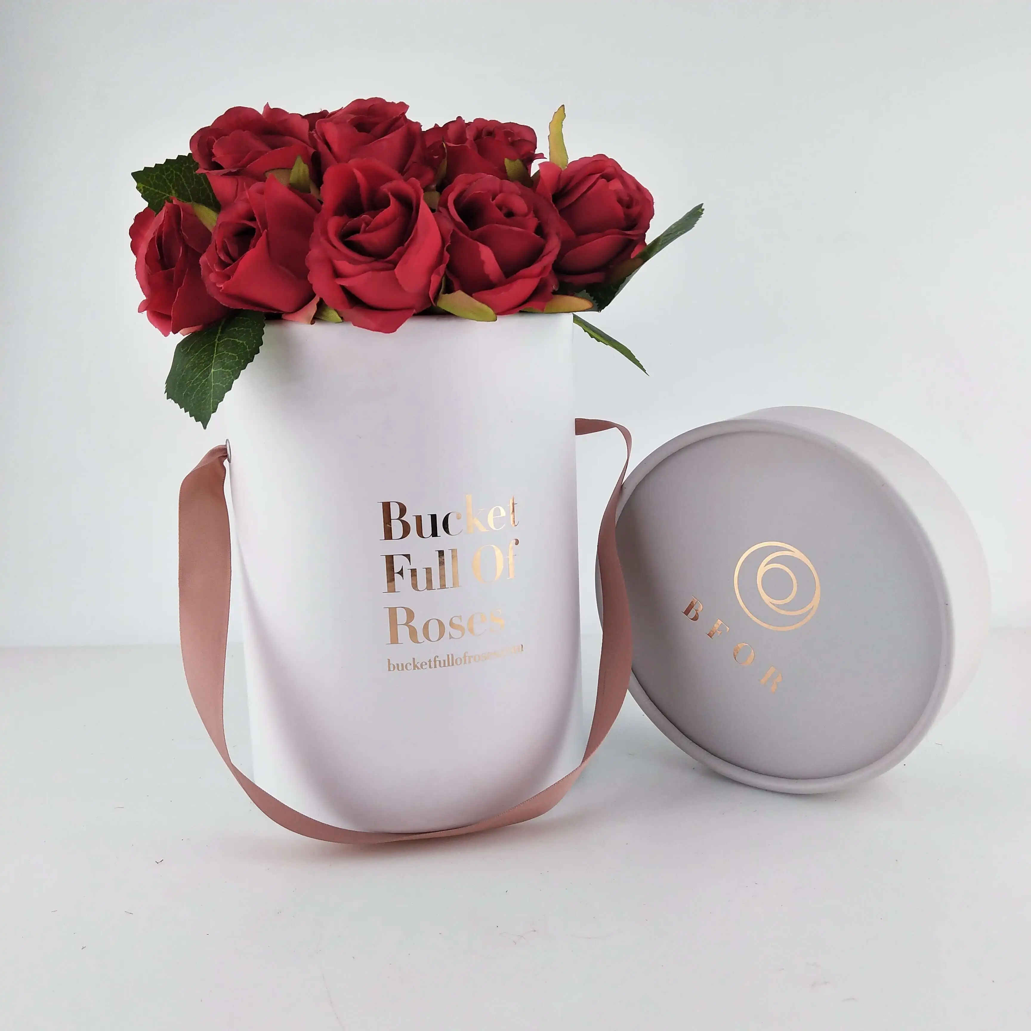 Luxury Custom Printing Cardboard Box Round Flower Boxes