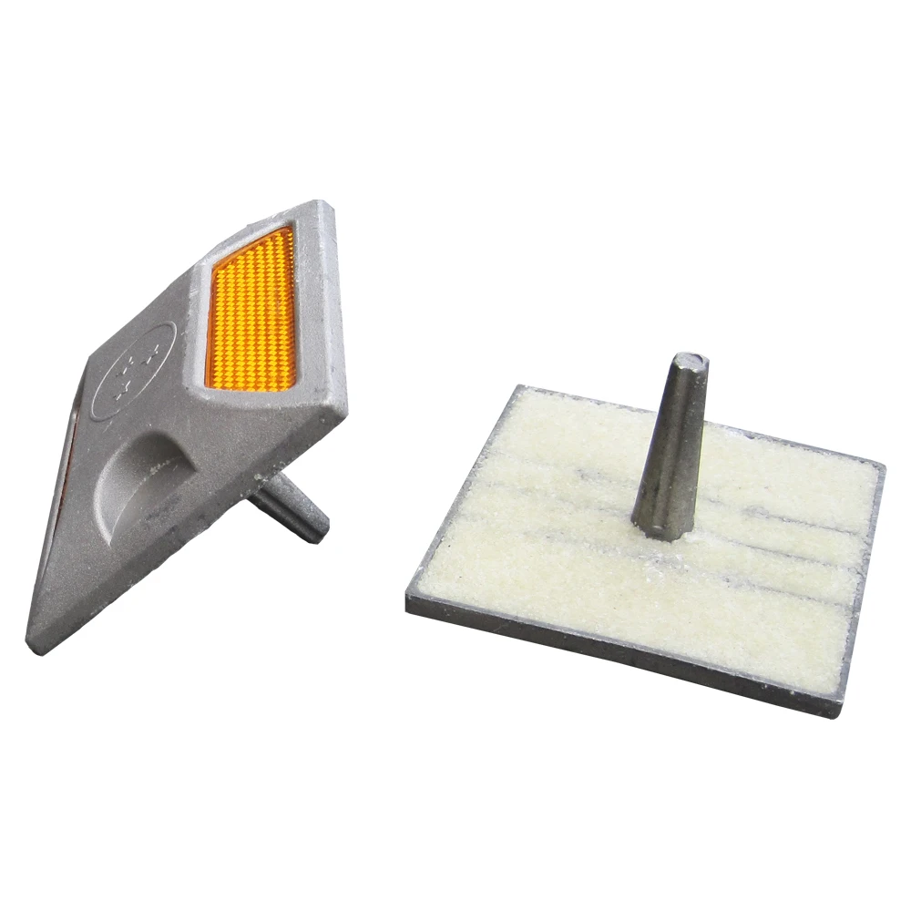 Traffic Safety Cast Aluminum Cat Eye Reflective Road Mark Stud Roadside Raised Driveway Marker Single or Double Side Reflector