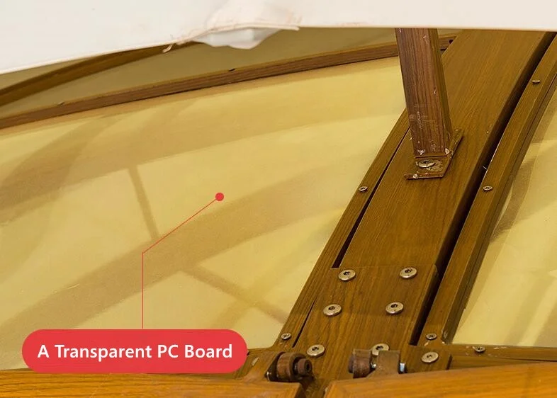 New Product Patio Gazebo Polyester Fabric Used PC board  Cover Tent  For Swimming