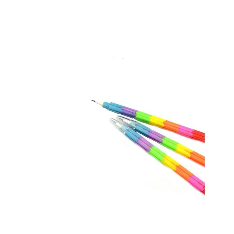 Wholesale cute rainbow stationery plastic hb pencil pen for promotion