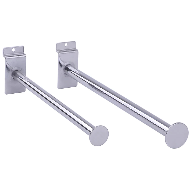 Fast delivery circular pipe metal bra hanger hanging slat board plate slatwall hooks for bra clothes showing