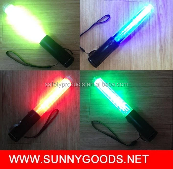 19pcs leds 26cm blue police traffic baton reflective baton